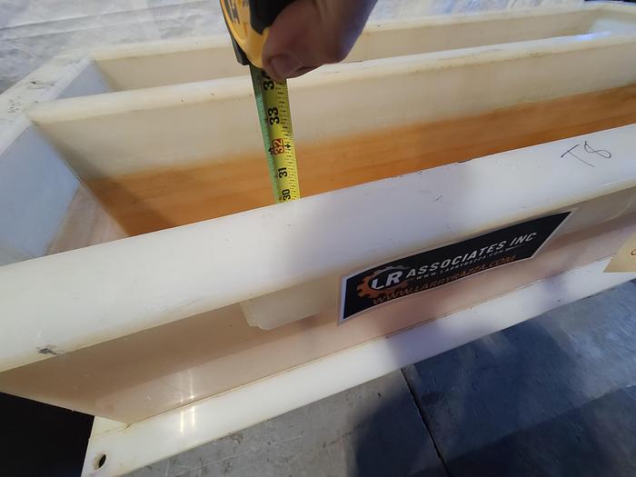 Used Polypro Tank Counter Flow Rinse side and bottom support 70" x 28" x 29" Plating