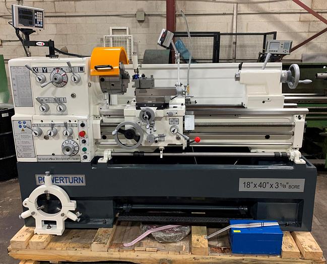 18" x 40" "NEW"  POWERTURN  PRECISION LATHE  WITH 3-1/8" BORE