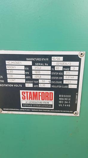 Used Scania Stamford marine generator excellent condition