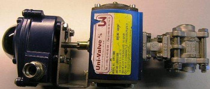 Used WM actuators, model WM 2 SRC with butterfly valve, type CF-8M and position monitoring switch, type ITS-100
