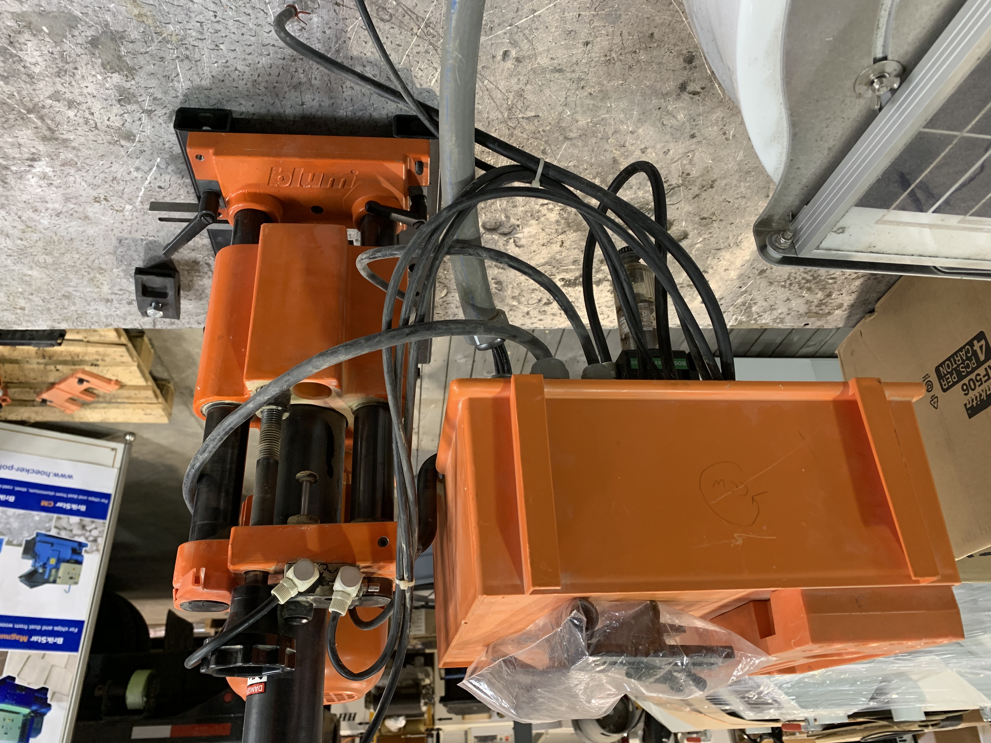 Used 1992 Blum Minipress CA Hinge machine drilling