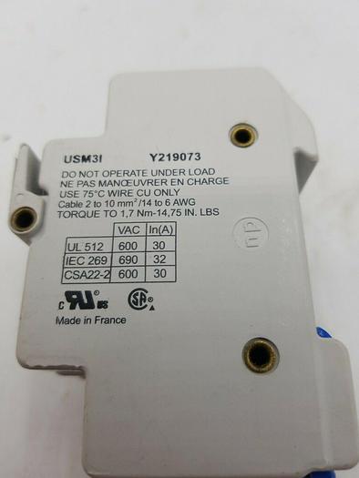 Used Ferraz / Shawmut/Mersen USM31 Midget Fuse Holder