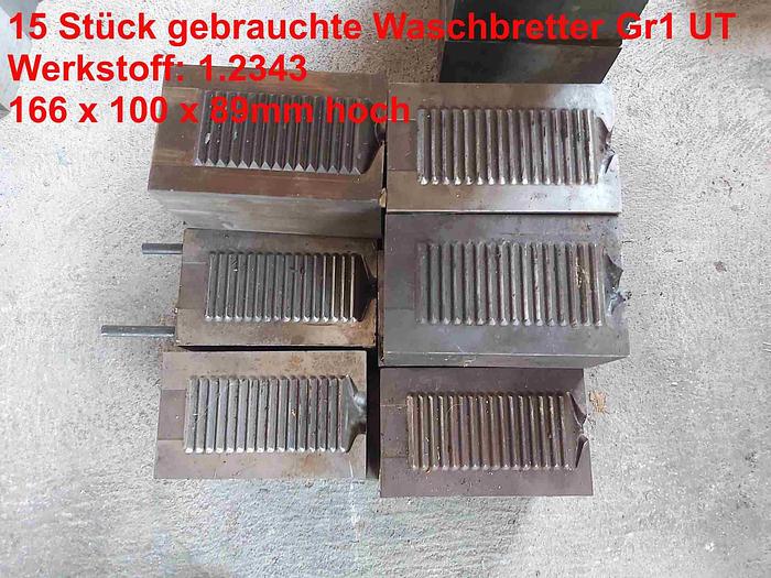1300 kg, 210 Teile, Waschbretter für Werkzeugformen, gemäß Liste, ,  neu und gebraucht