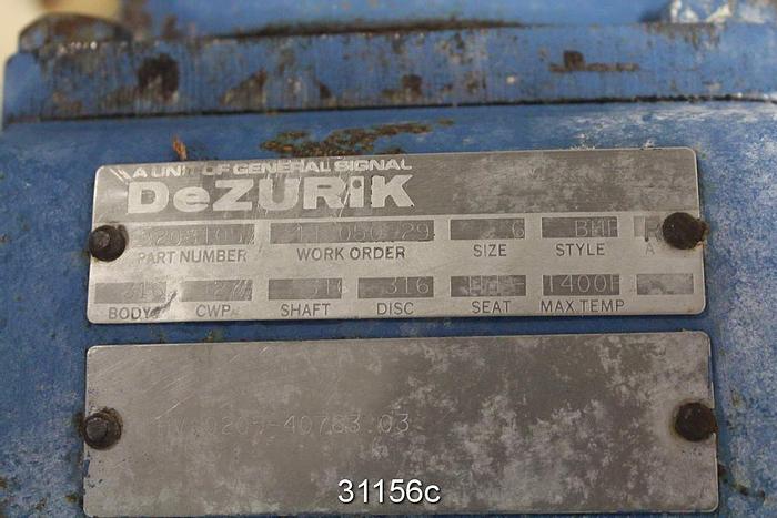 Used Dezurik 9208105 6" Butterfly Control Valve #31156