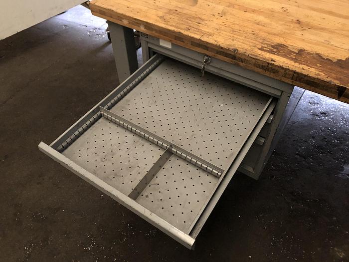 Gebruikt Lista 4x Werkbank met laden 200 x 80 x 88 cm