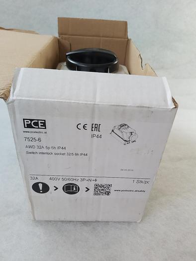 Abschaltbare Wanddose 32A, 5P, IP44, 7525-6 PCE Electric, neu