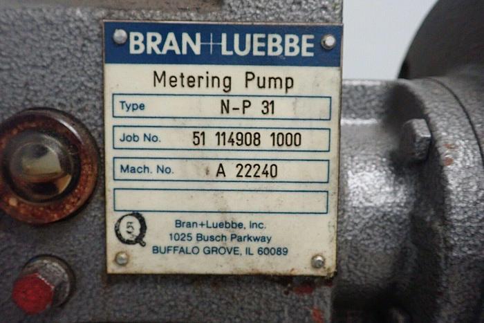 Used Bran-Luebbe Type N-P 31 Metering Pump