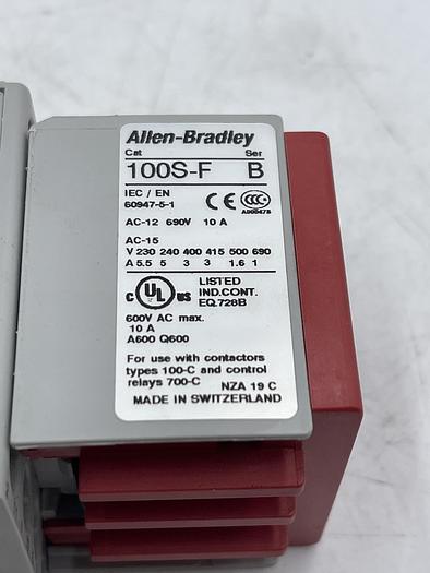 Used Allen-Bradley 100-C09D*400 Ser A 100S-F Ser B 
