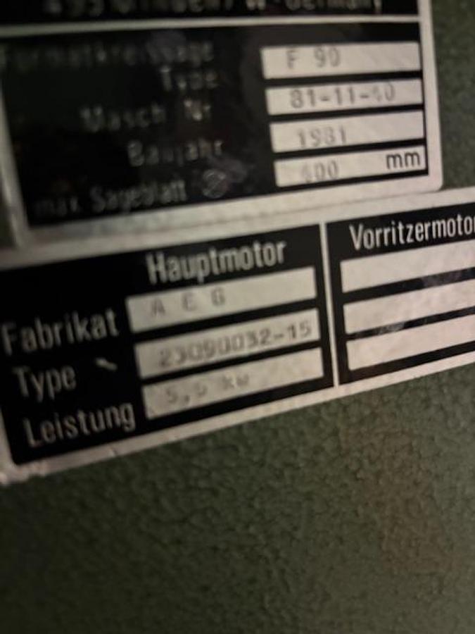 Gebraucht Altendorf Formatkreissäge F90