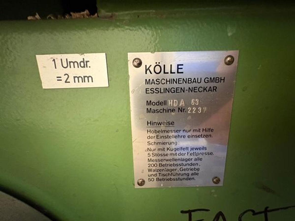 Gebraucht Kölle Dickenhobel HDA 63