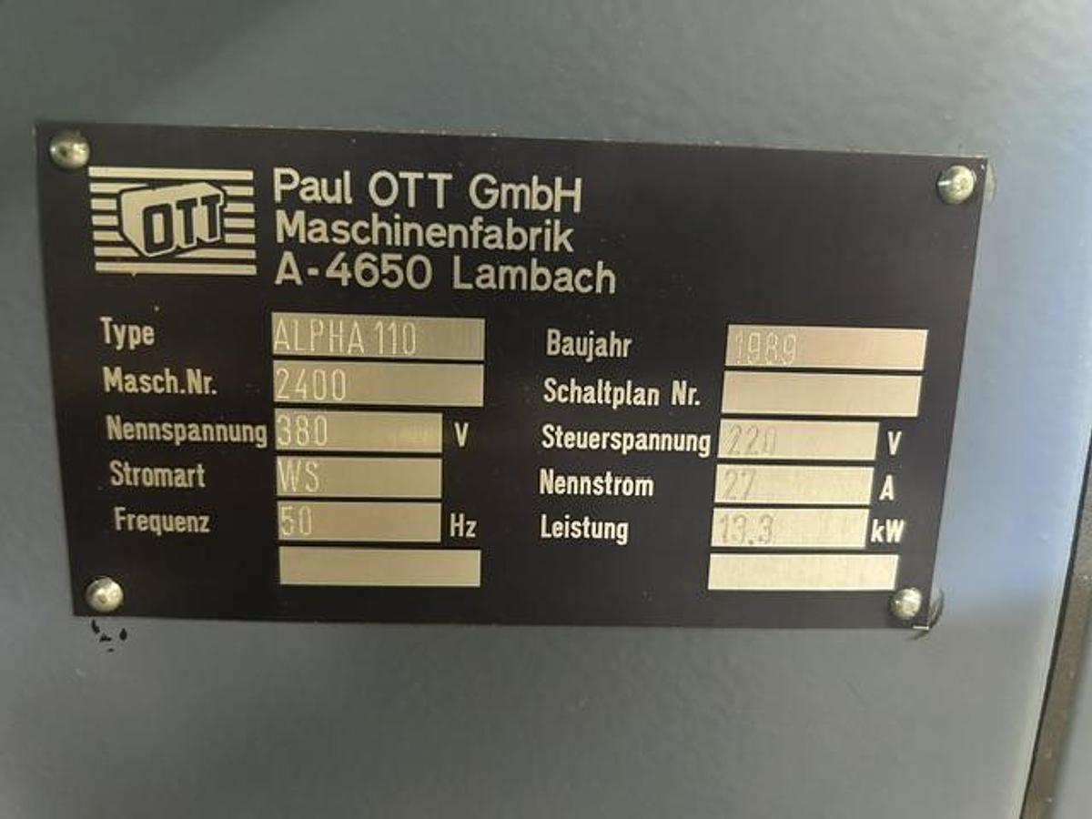 Gebraucht Ott Breitbandschleifmaschine Alpha 110