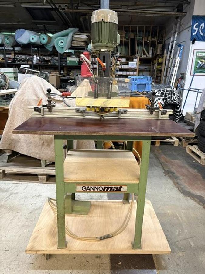 Gebraucht Gannomat  Gannomat Langlochbohrmaschine / Dübelbohrmaschine mit Leroy-Somer-Motor