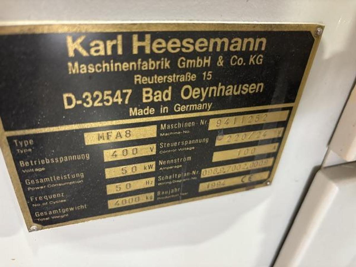 Gebraucht Heesemann Breitbandschleifmaschine MFA 8