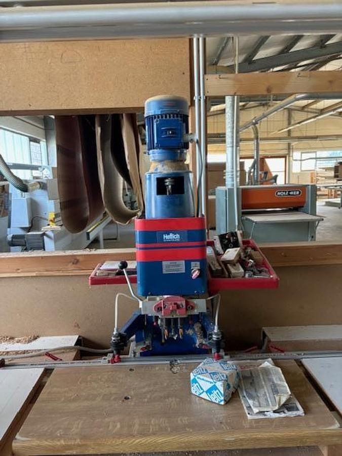 Gebraucht Topfbandbohrmaschine  Mit Zubehör und Anschlägen