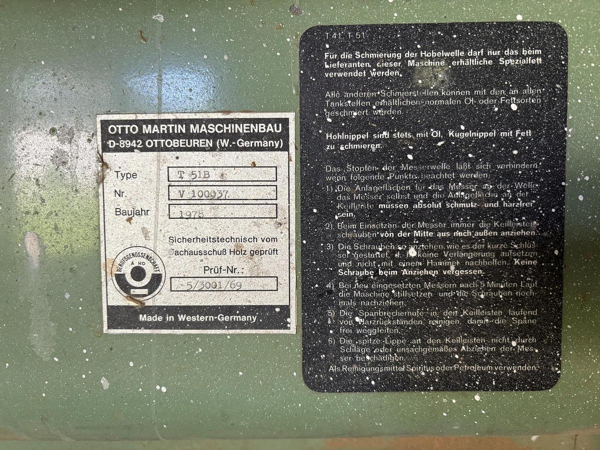 Gebraucht Martin Abrichthobelmaschine T 51 B