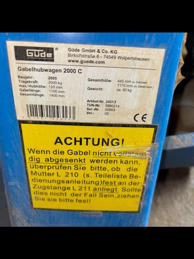 Gebraucht Guide Gabelhubwagen