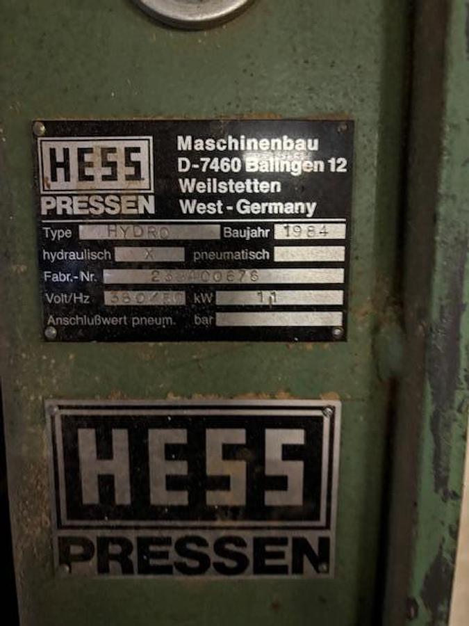 Gebraucht Hess Ölhydraulische Rahmenpresse