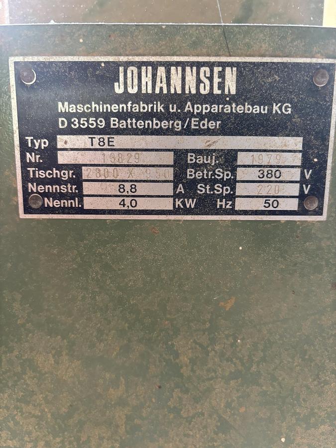 Gebraucht Johannsen Bandschleifmaschine T8E