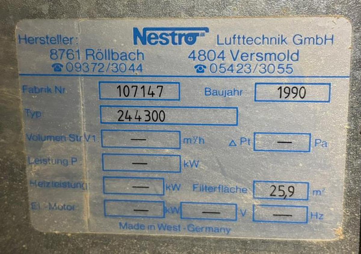 Gebraucht Nestro Absauganlage/Absackfilter