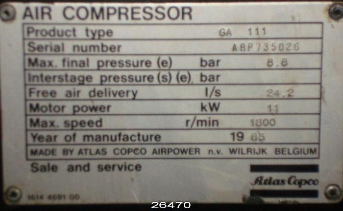 Used 1987 QUINCY QNW-740-A #26470