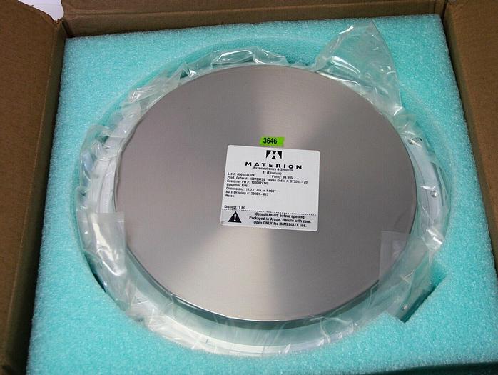 Materion Titanium Sputtering Target 12.73" x 1.9" Purity 99% New (3646)