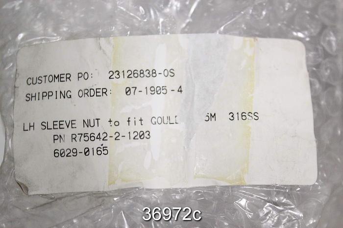 Unused Goulds 3415M LH Sleeve Nut, No. R75642 2 1203 #36972
