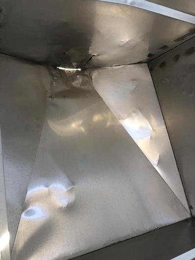 Used Bin, 50 CF, S/st, 48" x 48" x 64", Forklift, Slope #S743793