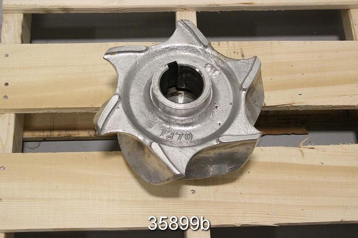 Used Goulds 3175 8x10x14 Impeller, 6-Vane, 12" Impeller Diameter #35899