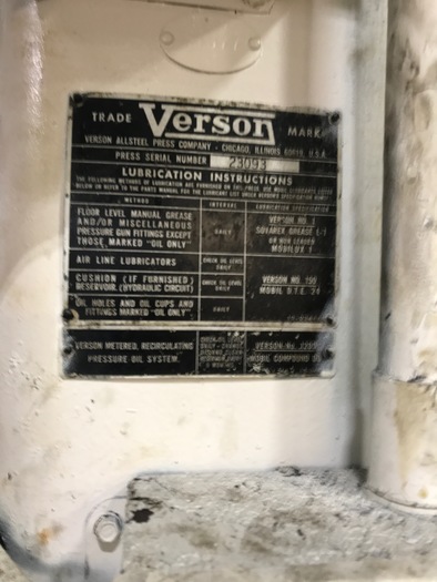 Used 600 TON VERSON SE2-600-96-54