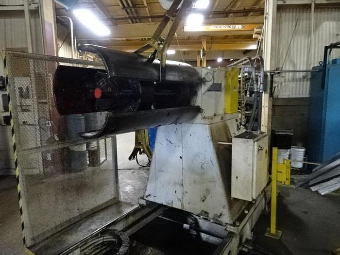 Used 15,000#x 36" WIDE PERFECTO MOTORIZED UNCOILER WITH COIL CAR