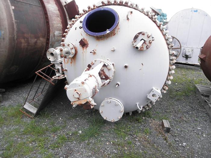 Used Reactor, 750 Gallon, Glass Lined, 75 PSI, Jkt, Agit, Glascote, #C636420