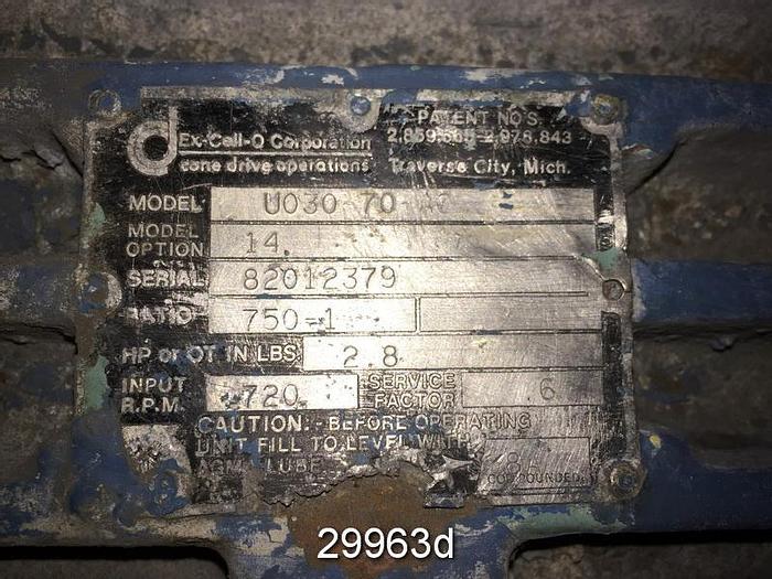 Used Excello Corporation UO30-70-A6 Excello Cone Gear Drive #29963