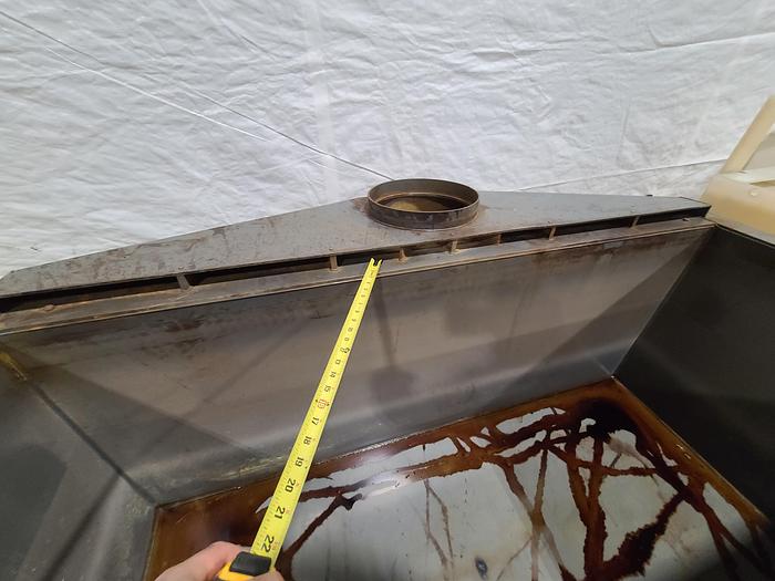 Used Polypro Tank Counter Flow Rinse side and bottom support 70" x 30" x 30" Removable Partition - LARRY PLEASE CHECK DEMENTIONS