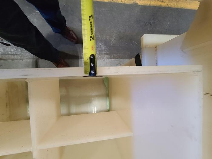 Used Polypro Tank Counter Flow Rinse side and bottom support 70" x 28" x 29" Removable Partition - LARRY PLEASE CHECK DEMENTIONS