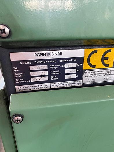 Used 1998 2000- Watt Cincinnati CL-7A CNC Laser