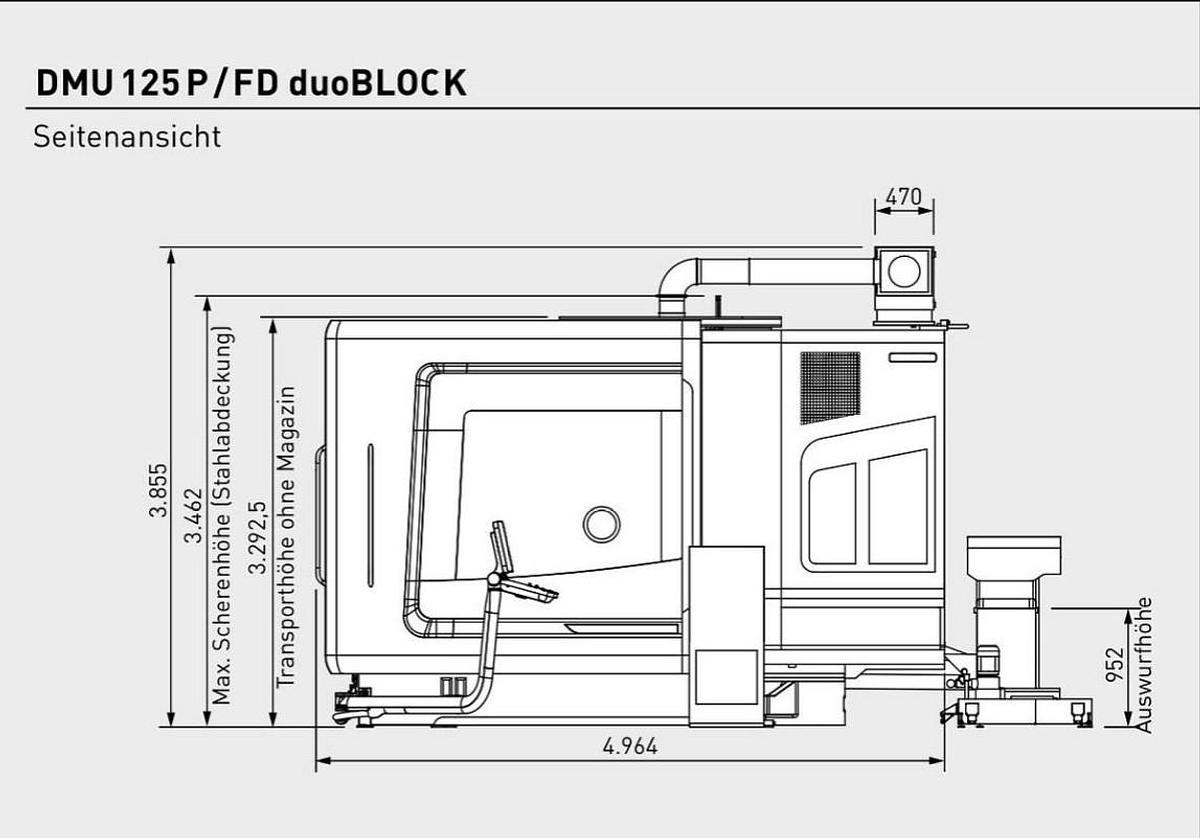 Gebraucht Bearbeitungszentrum DMG MORI DMU125P duoBlock