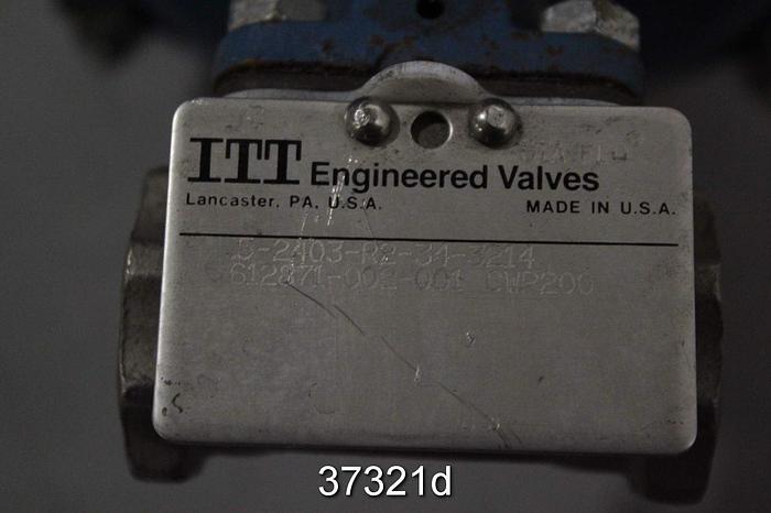 Unused ITT Dia-Flow 0.5" Diaphragm Valve, Threaded #37321