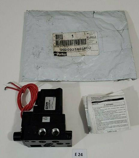 *NEW* Parker GG20025B01M02 Pneumatic Solenoid Valve 35-150PSIG 7.2W + Warranty