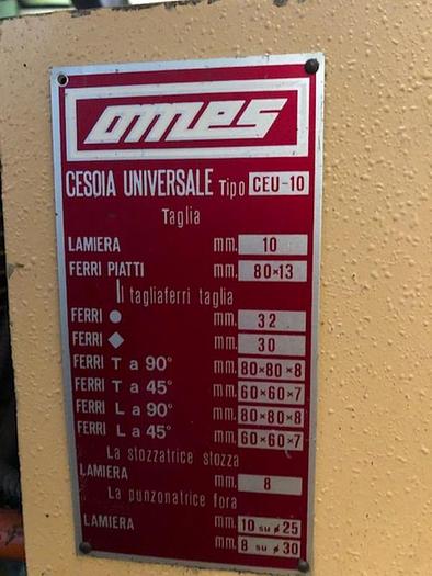 Usato PUNZONATRICE N° 14 OMES CEU 10
