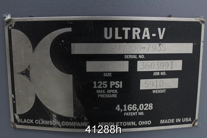 Used Black Clawson UV200 Pressure Screen #41288