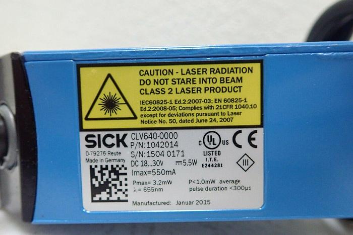 Used SICK CLV640-0000 1042014 Bar Code Scanner Module