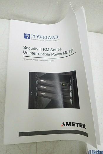 Used Ametek Powervar Security II Rackmount UPM