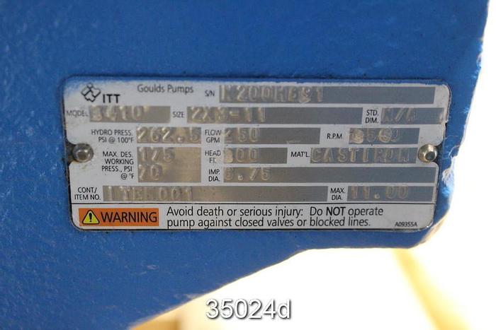 Unused Goulds 3410 2x3x11 Pump, Unused #35024