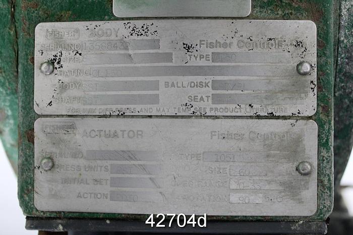 Used Fisher 8" V150 Vee-Ball Valve #42704