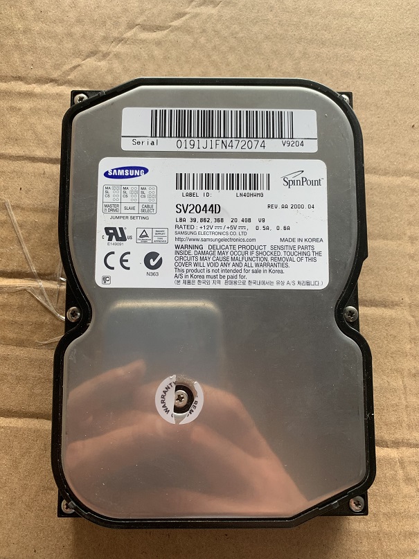 Used Samsung Desktop Hard Drive SV2044D