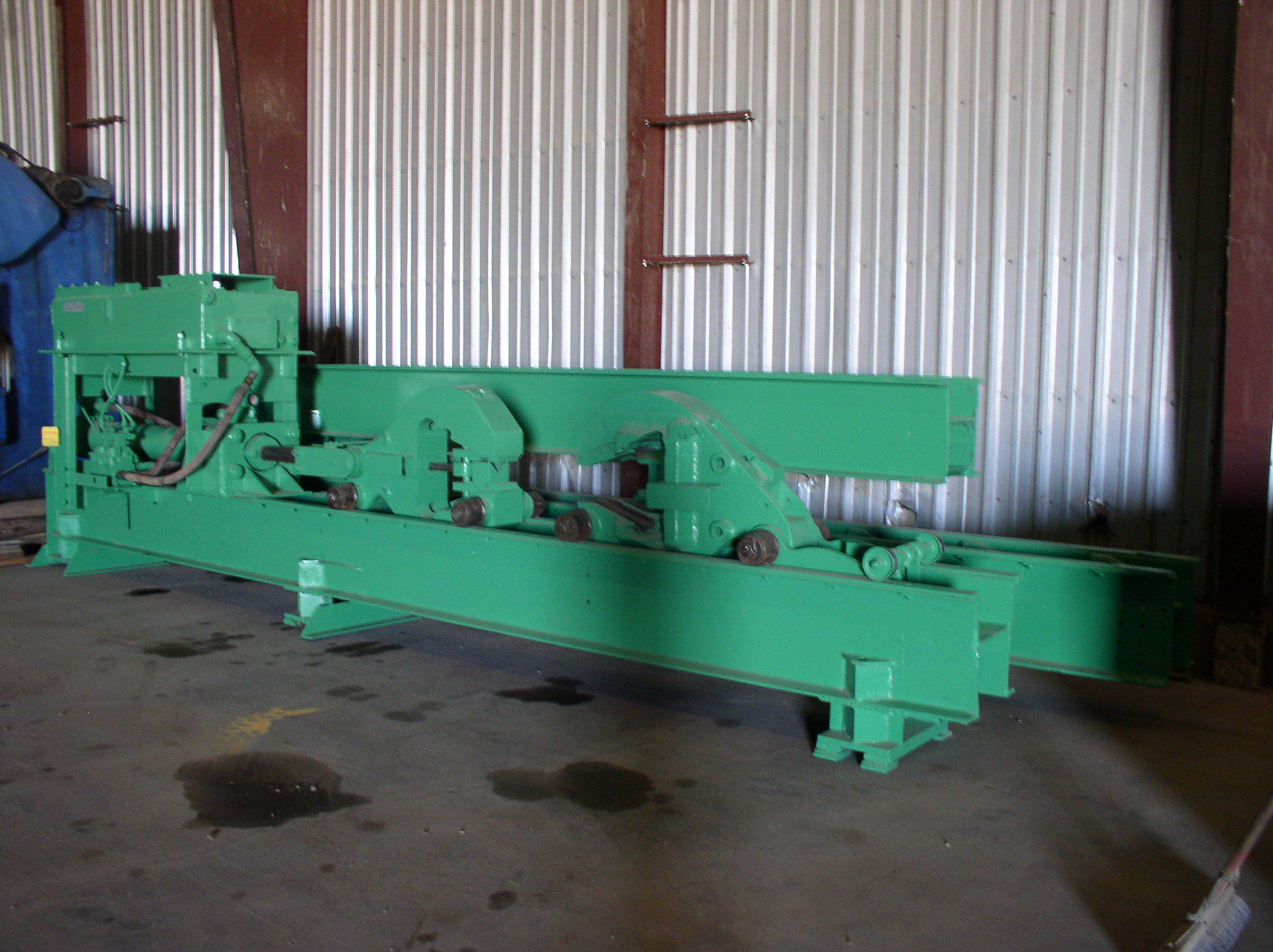 Used 40 Ton Wean-United Extrusion Stretcher; 60" stroke; 58' of track