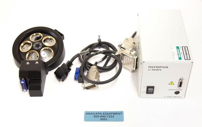 Used Olympus U-D5BDREM Microscope Turret 5 Position w/ U-REMPS2 Controller (9003)R