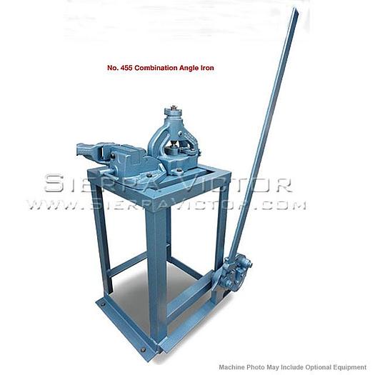 ROPER WHITNEY Combination Angle Iron Bender/Shear/Notcher with Handle and Floor Stand NO.455