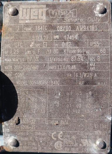 Used 12" x 164" UNICO HOLLOW FLIGHT TWIN SCREW AUGER DRYER - S/S