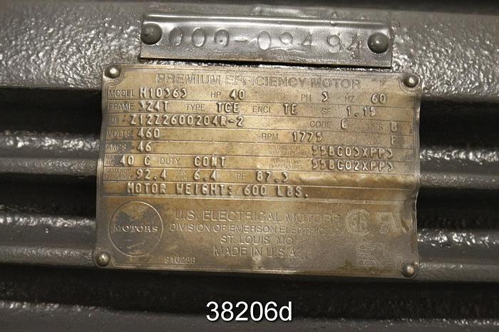 Unused Us Motor H10363 Us Electrical Motors 40 H #38206
